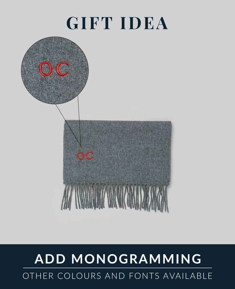 Tan Fringed Wool Scarf