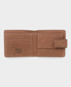 Tan Leather Classic Tab Coin Wallet