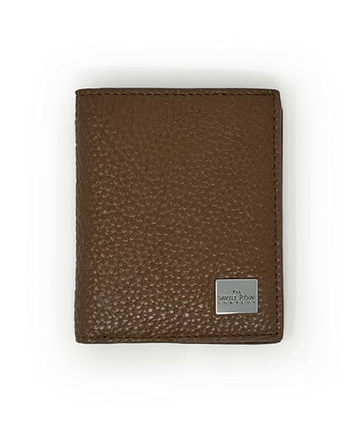 Tan Tumbled Leather Billfold Wallet