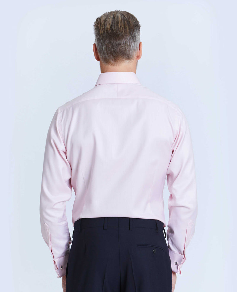 Thomas Pink Herringbone Stripe Made-To-Measure Shirt