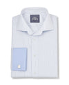 Victor Blue Fine Stripe Made To Measure Shirt