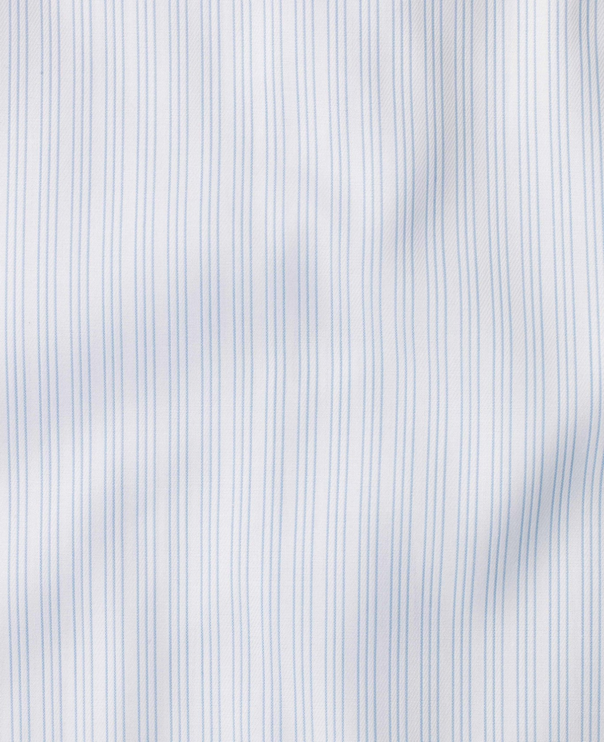 victor blue fine stripe made to measure shirt fabric detail