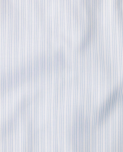 Victor Blue Fine Stripe Made To Measure Shirt