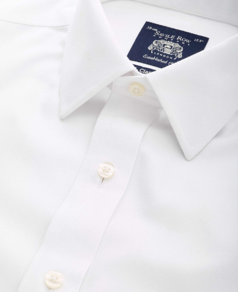 White Cotton Classic Fit Non-Iron Shirt - Single Cuff