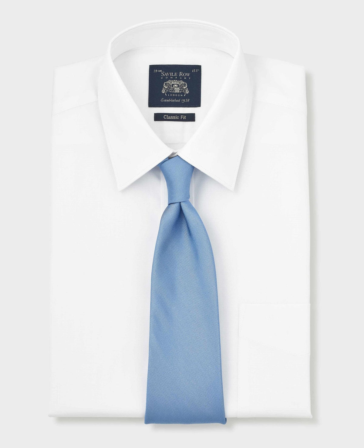 White Cotton Dobby Classic Fit Formal Shirt - Single Cuff