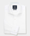 White Cotton Dobby Classic Fit Formal Shirt - Single Cuff
