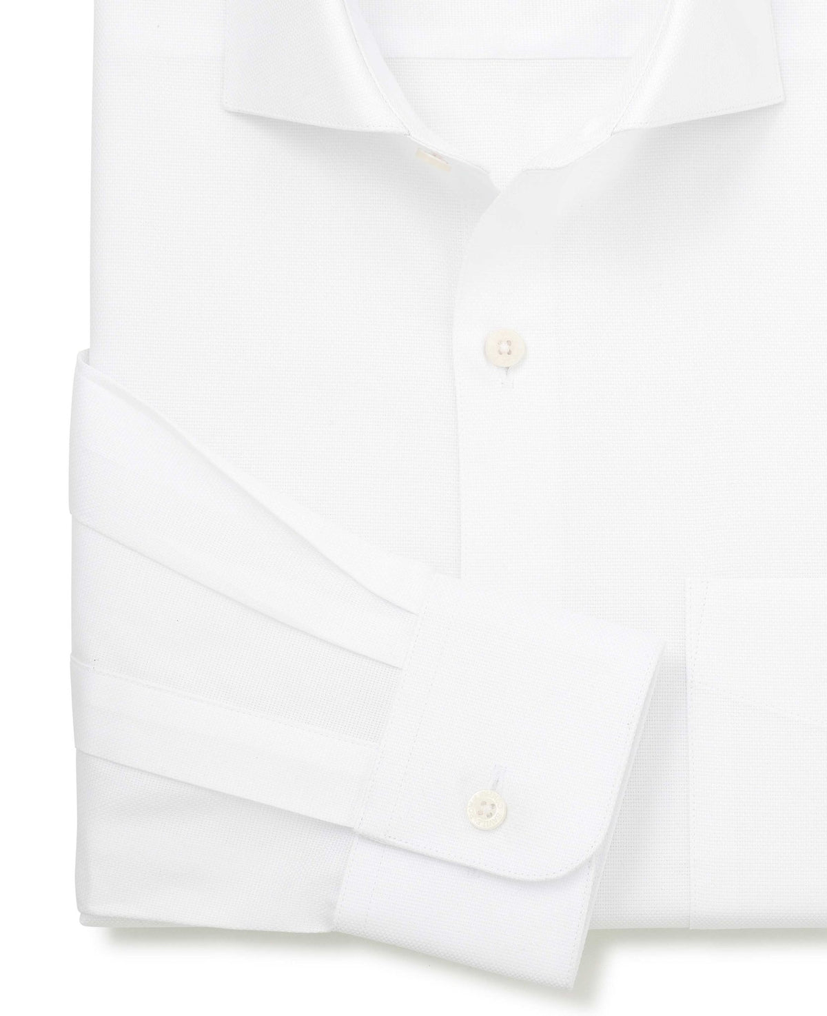 White Cotton Dobby Classic Fit Formal Shirt - Single Cuff