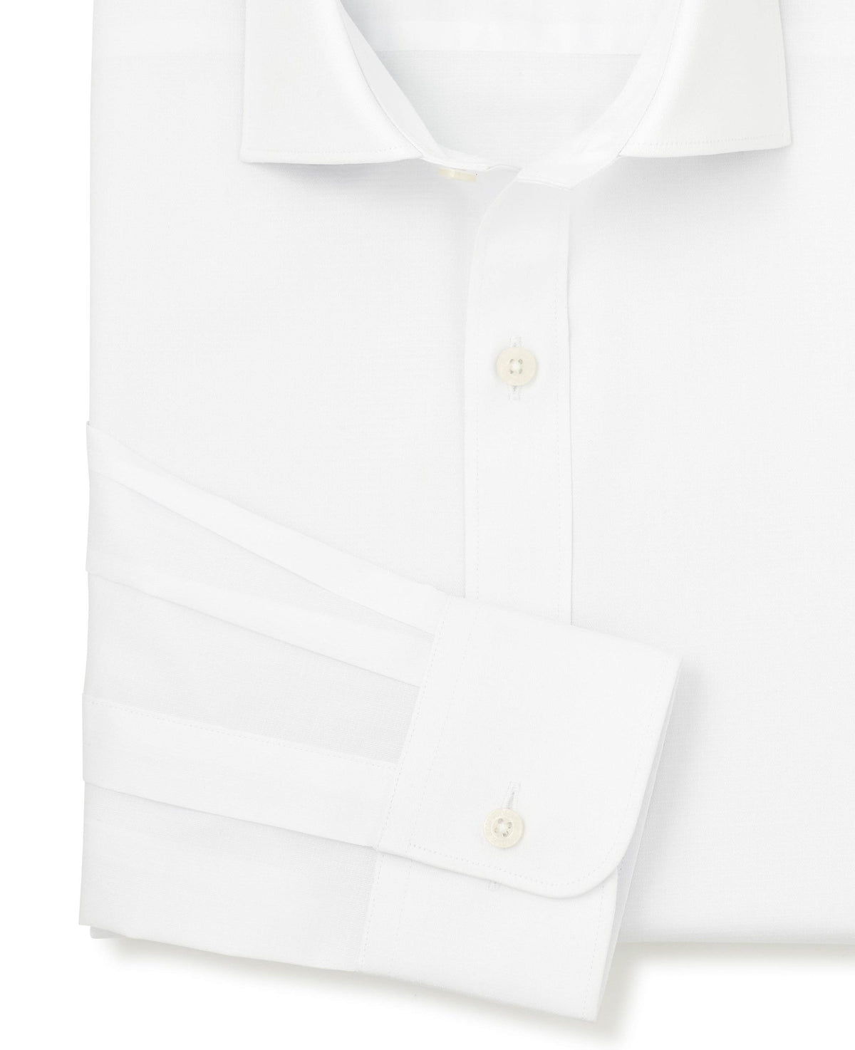 White Cotton Dobby Slim Fit Formal Shirt - Single Cuff
