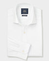 White Cotton Jacquard Classic Fit Formal Shirt - Single Cuff