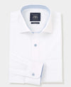 White Cotton Poplin Classic Fit Formal Shirt - Single Cuff