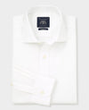 White Cotton Poplin Classic Fit Non-Iron Shirt - Single or Double Cuff