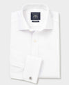 White Cotton Poplin Classic Fit Non-Iron Shirt - Single or Double Cuff