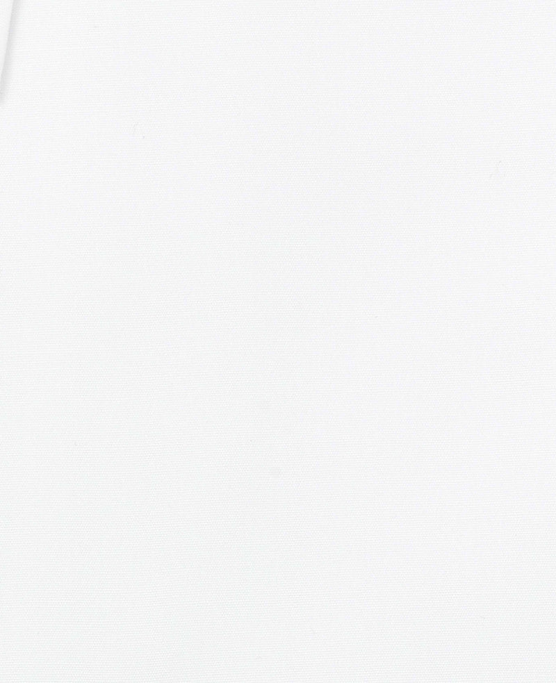 Men's White Cotton Poplin Tab Collar Classic Fit Formal Shirt With Single Cuffs fabric detail