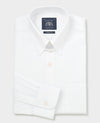 White Cotton Poplin Tab Collar Classic Fit Formal Shirt - Single Cuff