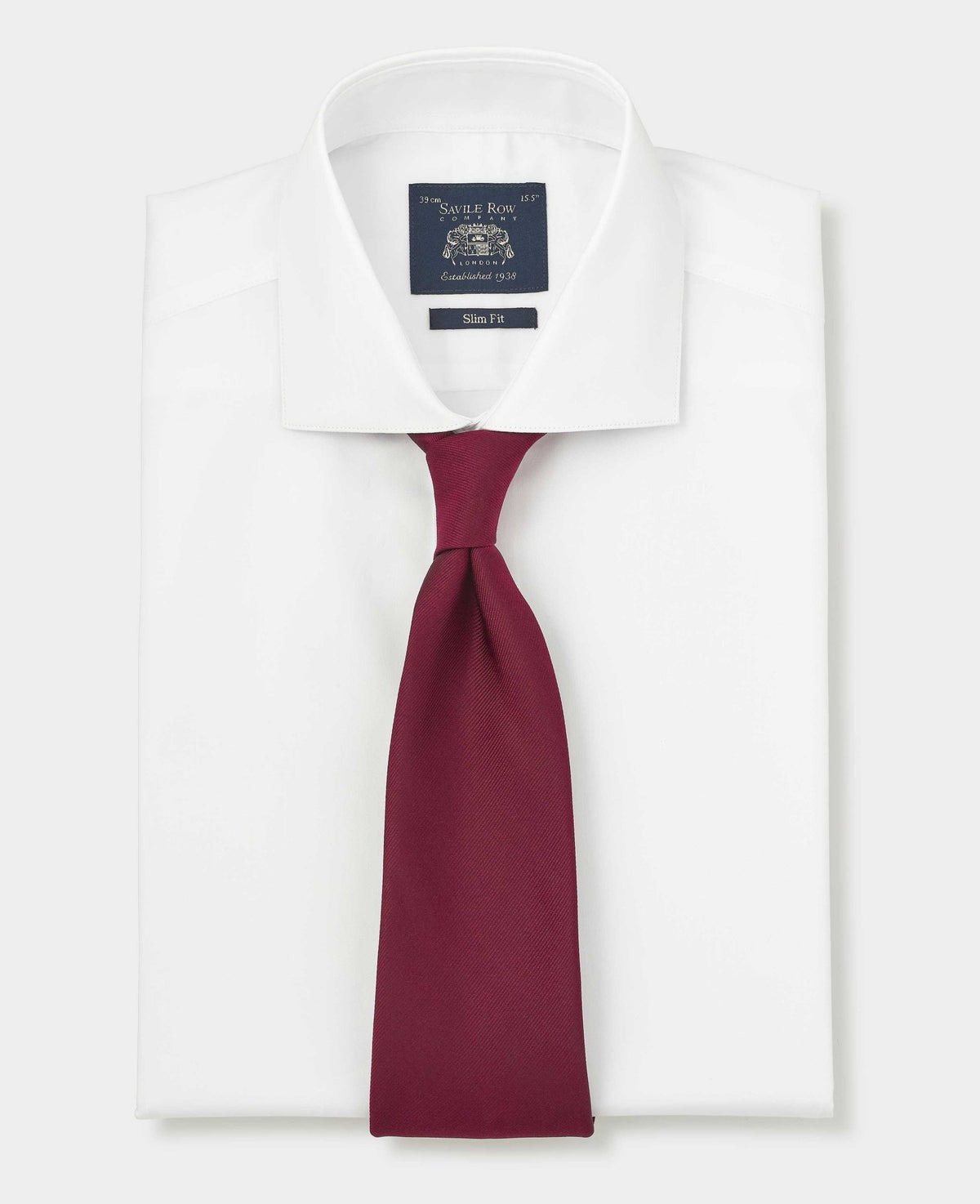 White Cotton Twill Slim Fit Formal Shirt - Single Cuff