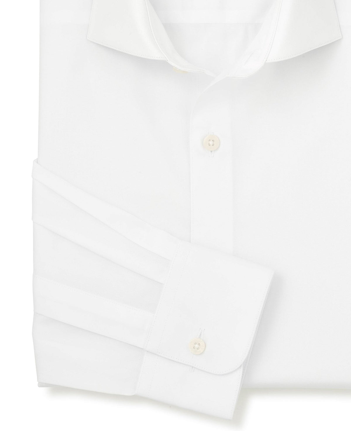 White Cotton Twill Slim Fit Formal Shirt - Single Cuff