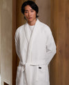 White Cotton Waffle Dressing Gown