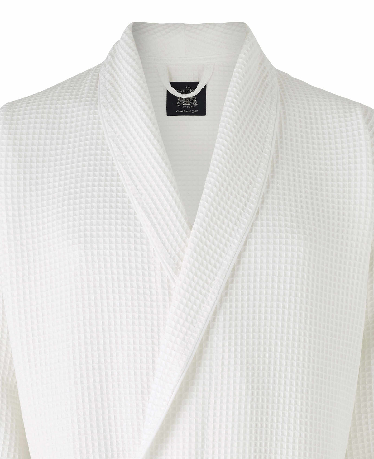 White Cotton Waffle Dressing Gown