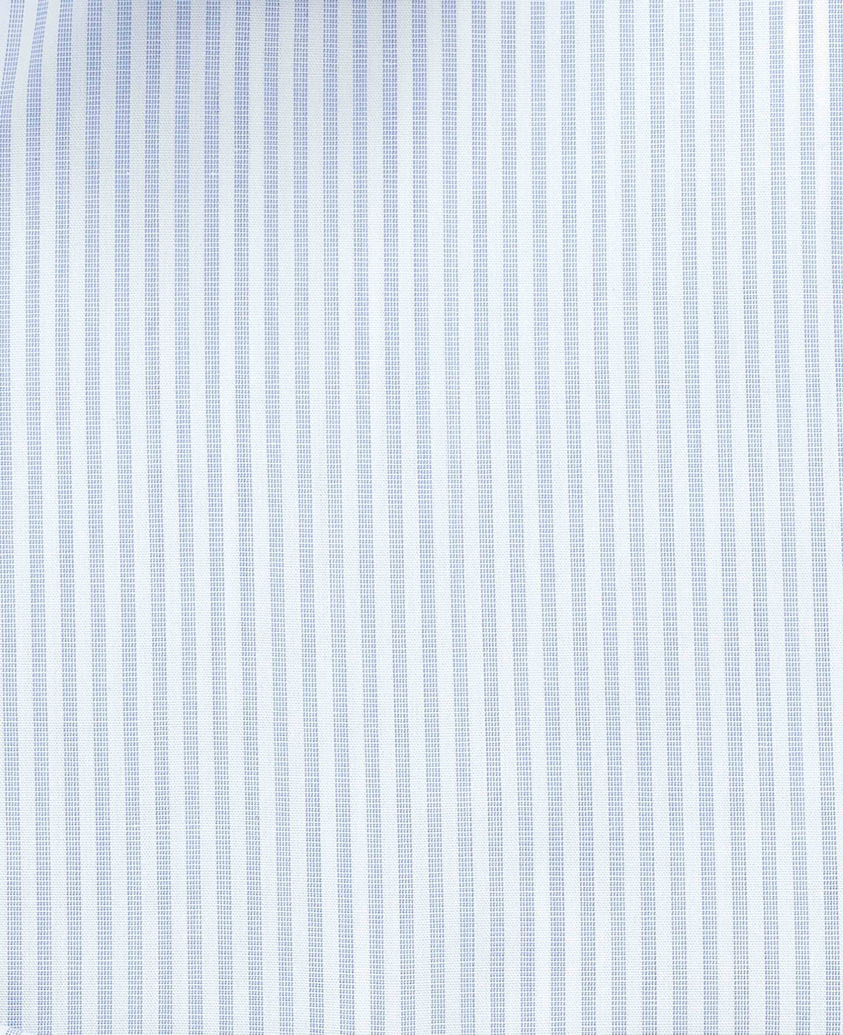 Men's White Light Blue Cotton Poplin Classic Fit Stripe Formal Shirt With Single Cuffs fabric detail