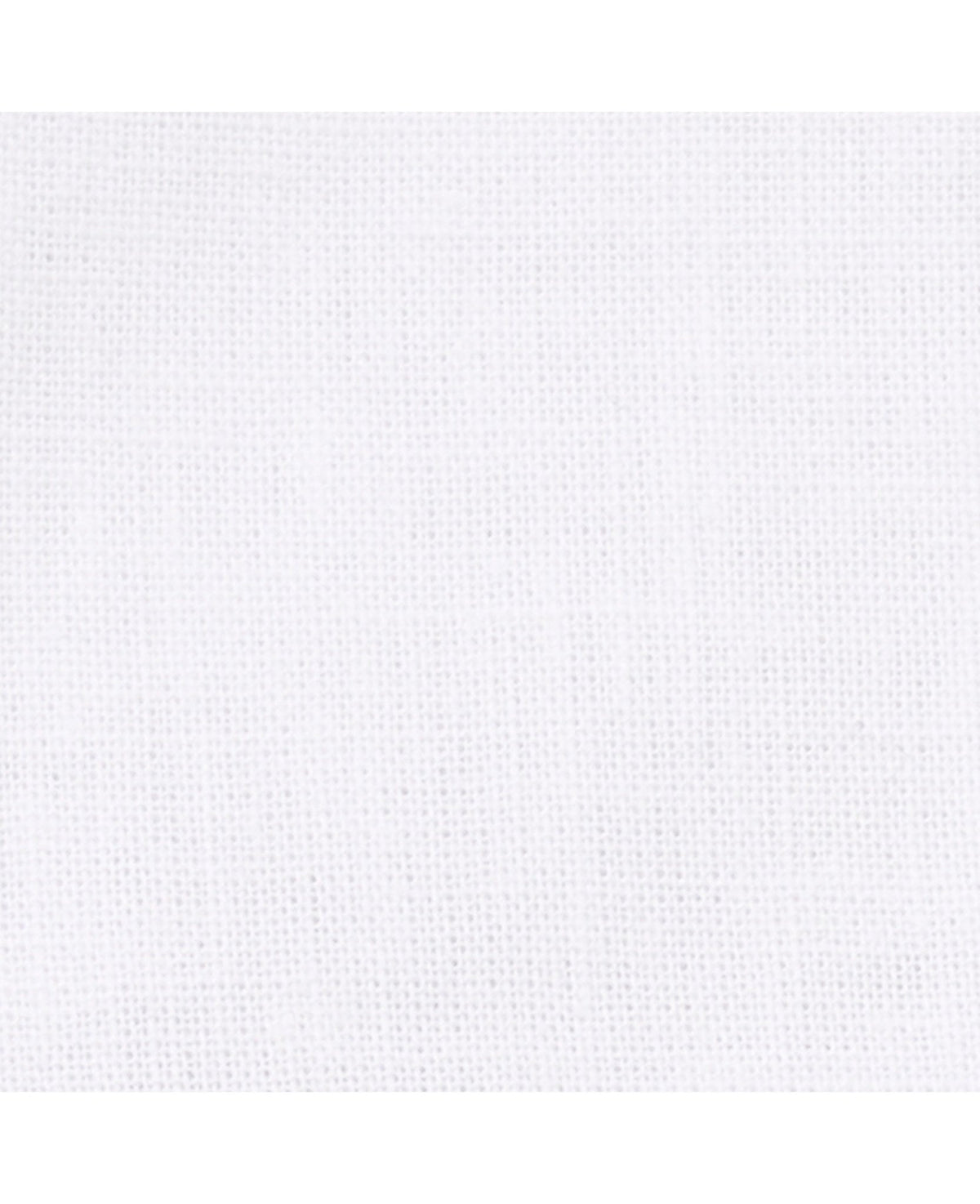 White Linen-Blend Classic Fit Short Sleeve Shirt
