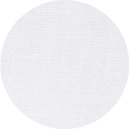White Linen/Cotton Blend Grandad Collar Shirt - Fabric Swatch - 1390WHT