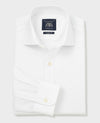 White Pinpoint Cotton Classic Fit Formal Shirt - Single Cuff
