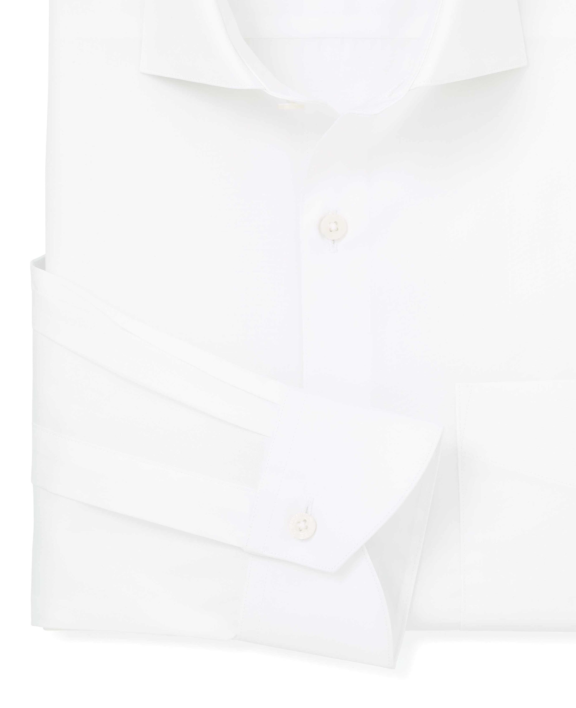 Men's White Classic Poplin Formal Shirt With Single Cuffs | Savile Row ...