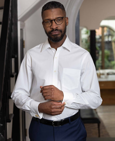 2pk White Poplin Classic Fit Formal Shirts