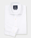 White Slim Fit Smart Casual Oxford Shirt - Single Cuff