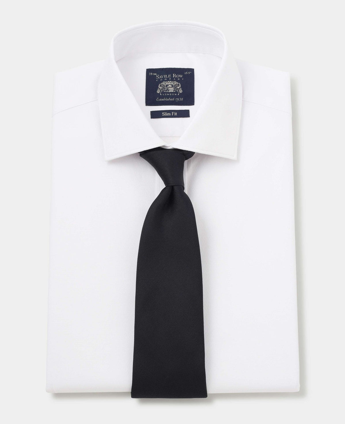 white stretch cotton slim fit formal shirt single cuff 1506wht Tie grey