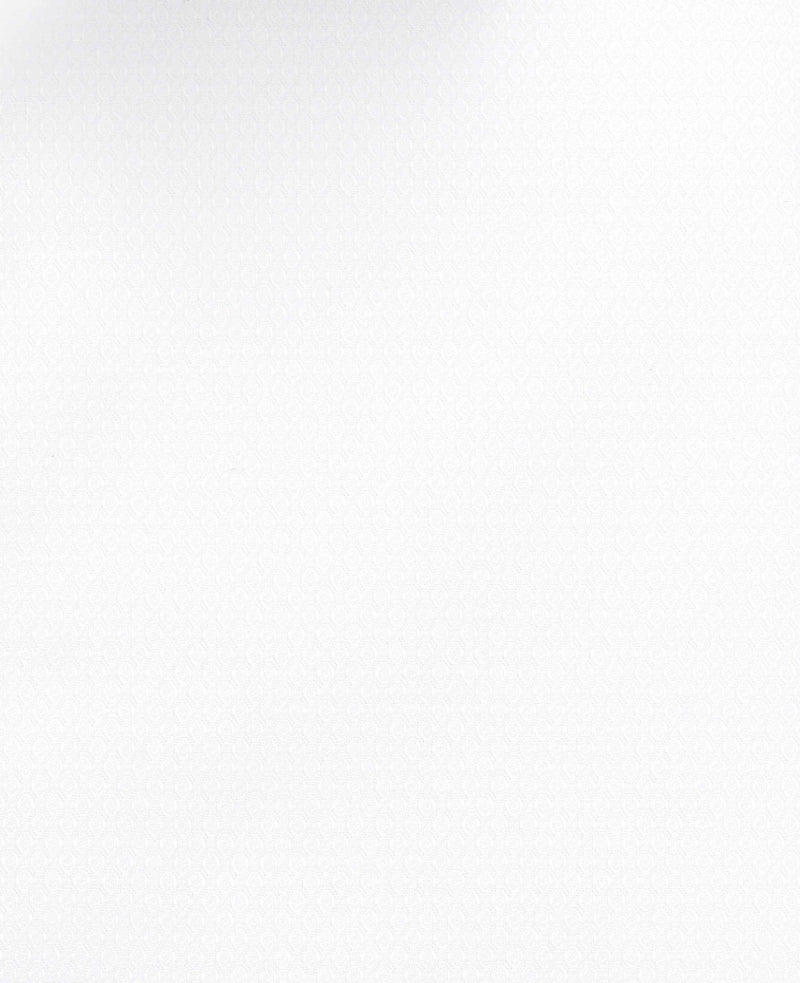 Men's White Textured Cotton Slim Fit Formal Shirt With Double Cuffs fabric detail