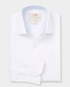 White Two-Ply Cotton Slim Fit Gold Label Formal Shirt - Single Cuff