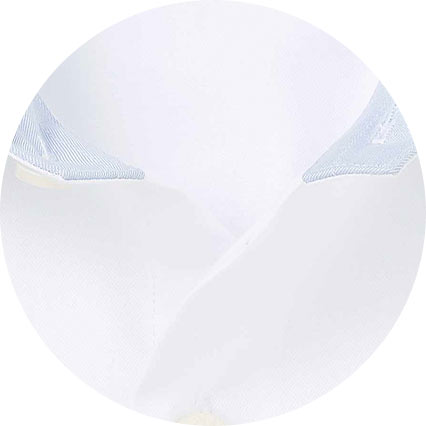 Men's White Two-Ply Cotton Slim Fit Formal Shirt With Single Cuffs fabric swatch