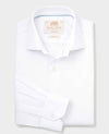 White Two-Ply Cotton Slim Fit Gold Label Formal Shirt - Single Cuff