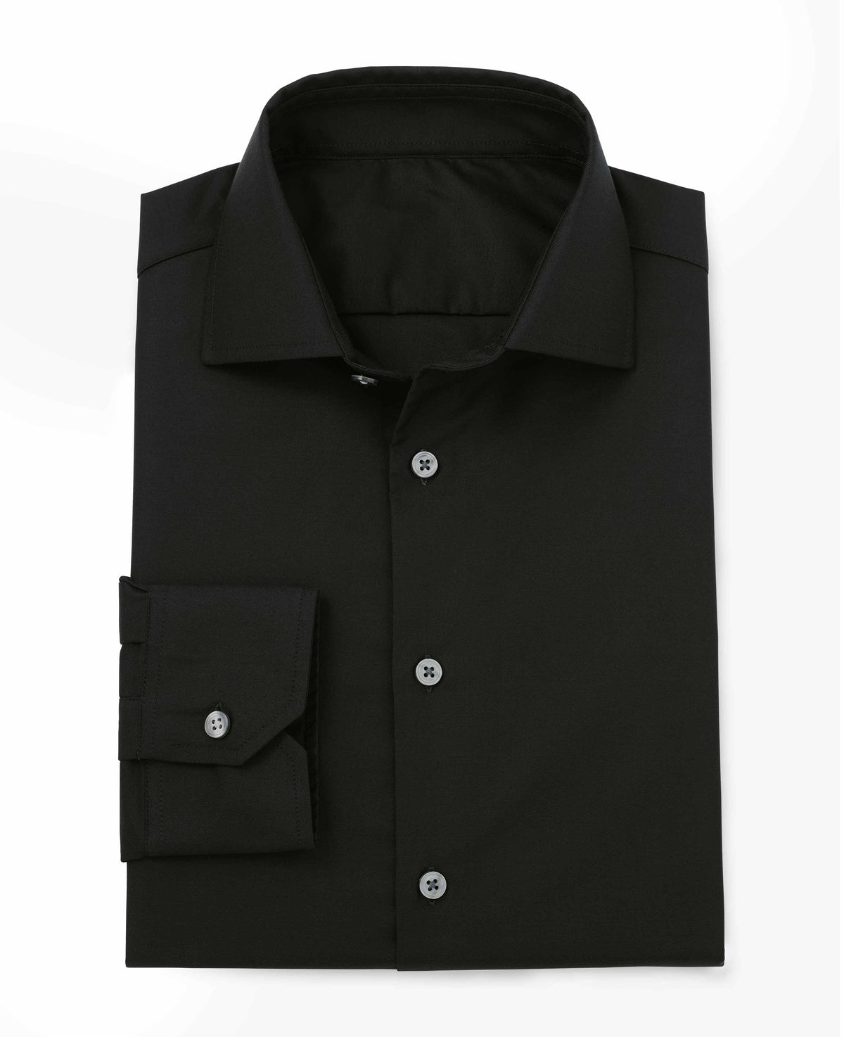 Wilson Black Twill Made To Measure Shirt folded