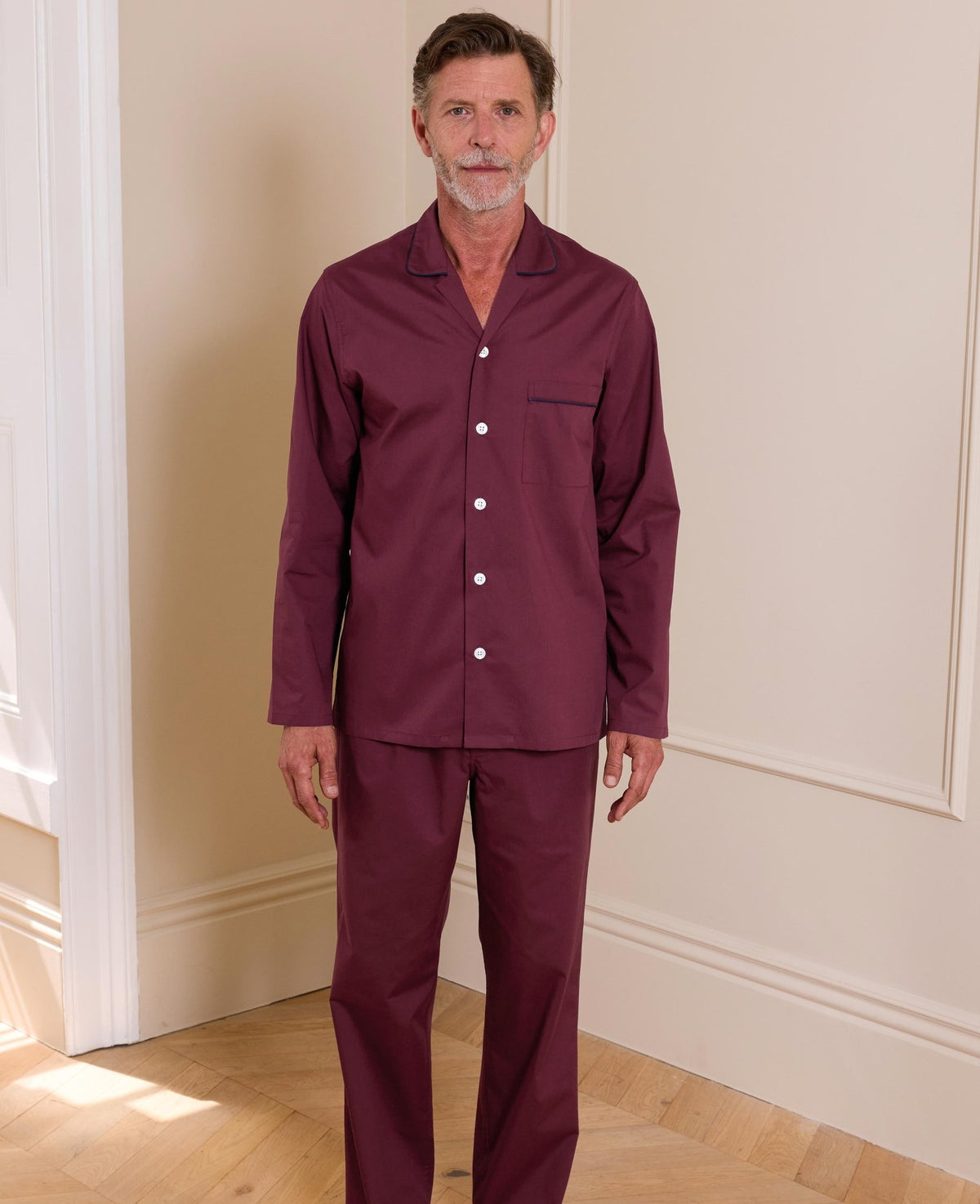 Burgundy Wine Cotton Pyjamas