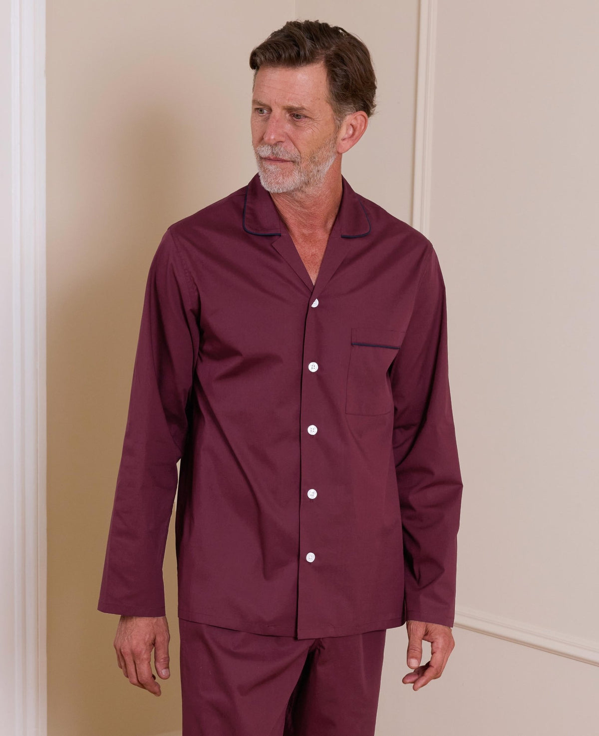 Burgundy Wine Cotton Pyjamas