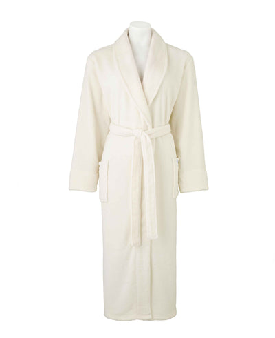 Women's Cream Fleece Supersoft Dressing Gown