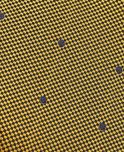 Yellow Spotted Silk Tie
