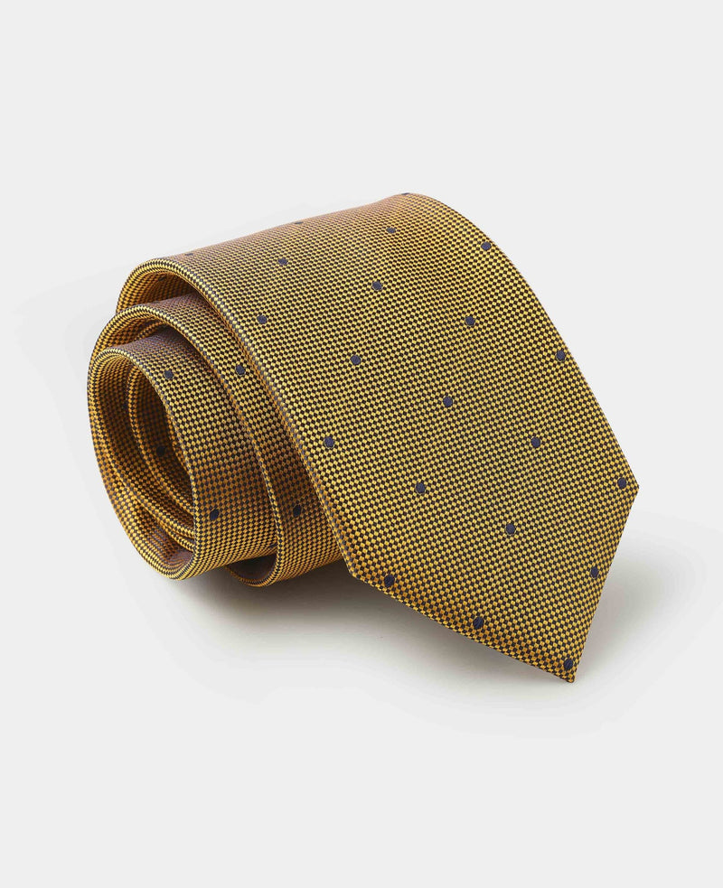 Yellow Spotted Silk Tie