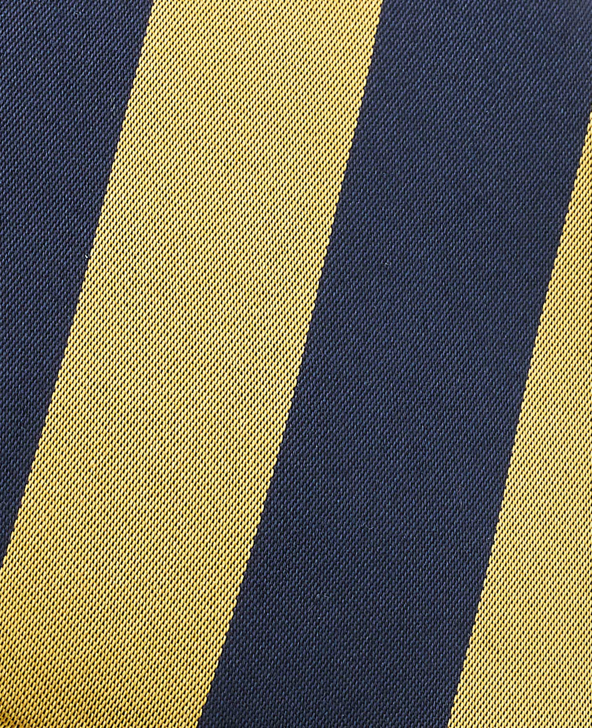 Men's Yellow Stripe Silk Tie fabric detail