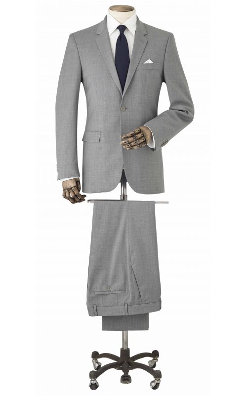 Men's Wool-Blend Tailored Suit In Mid Grey - One Size | Savile Row Co