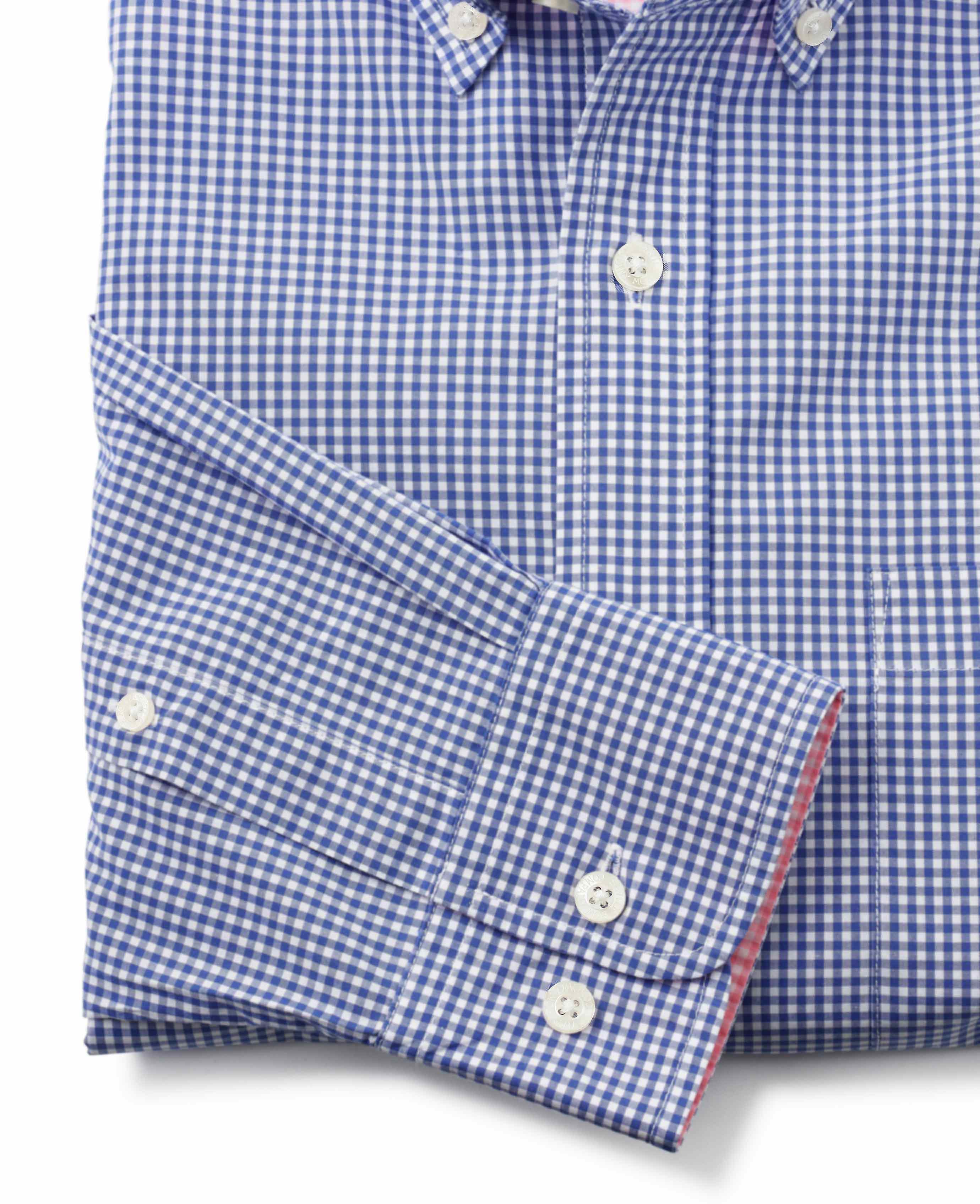 Gingham 2024 shirt blue