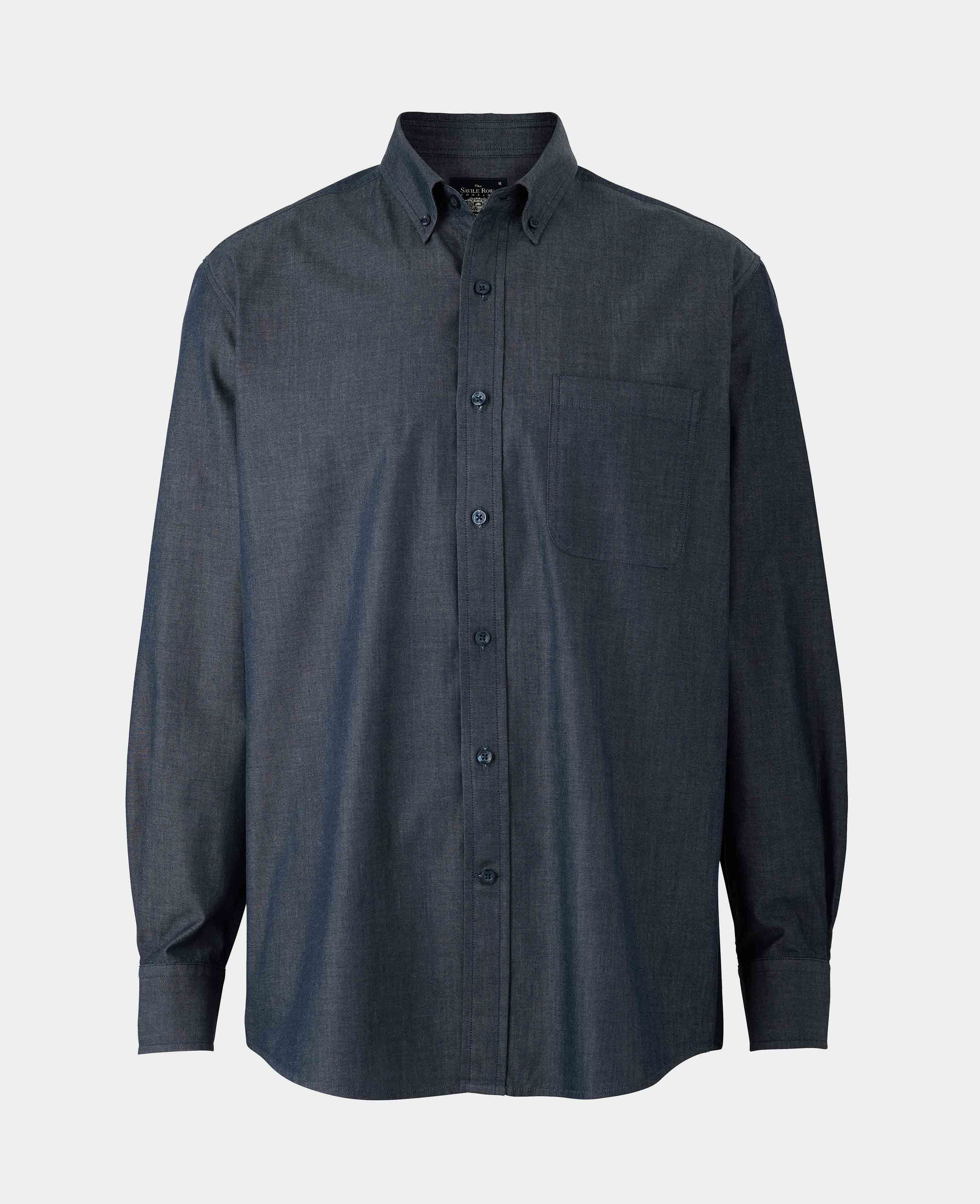 Custom tailored Shirt denim twill dark blue