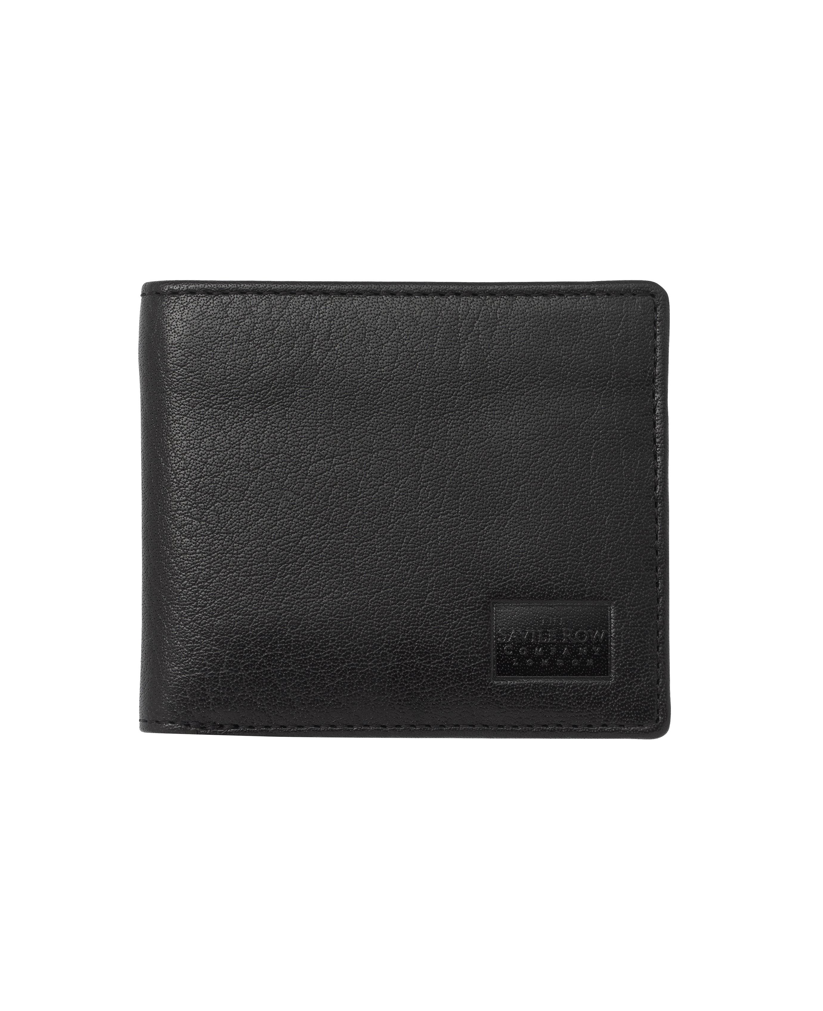Mens Black Leather Classic Billfold Wallet Company. | Savile Row Co