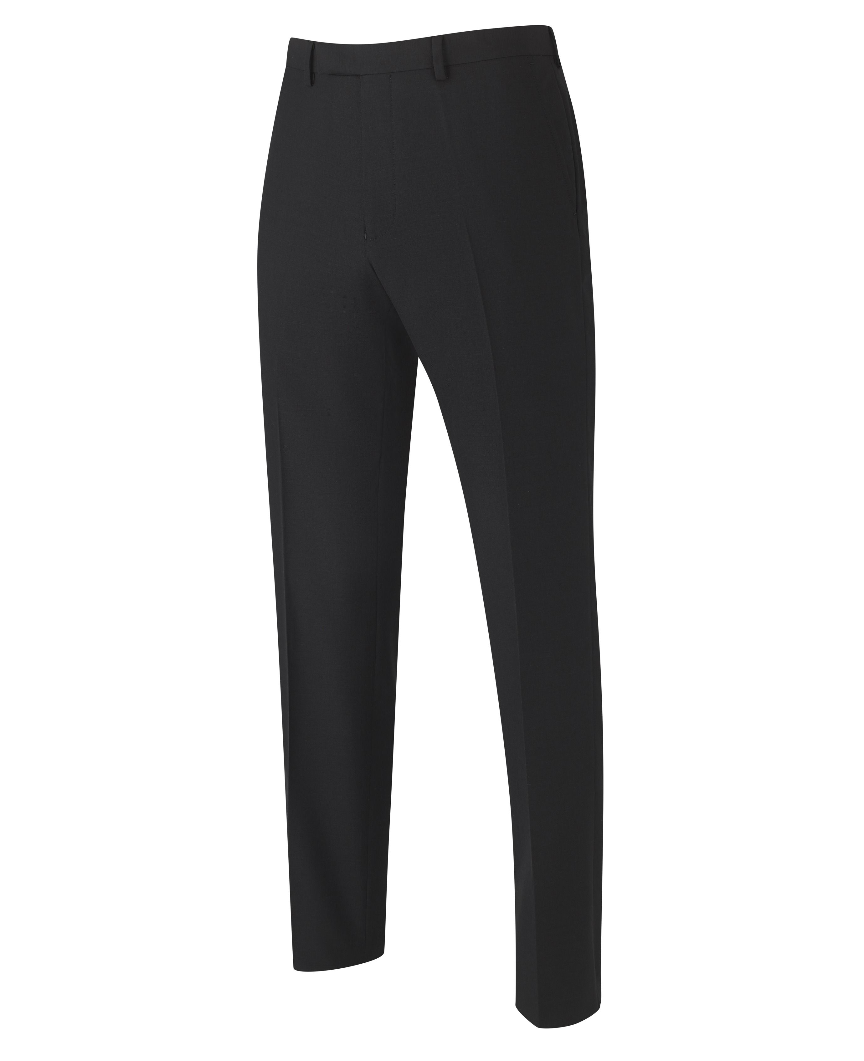 Mens Black Tailored Regular Fit Suit Trousers Company