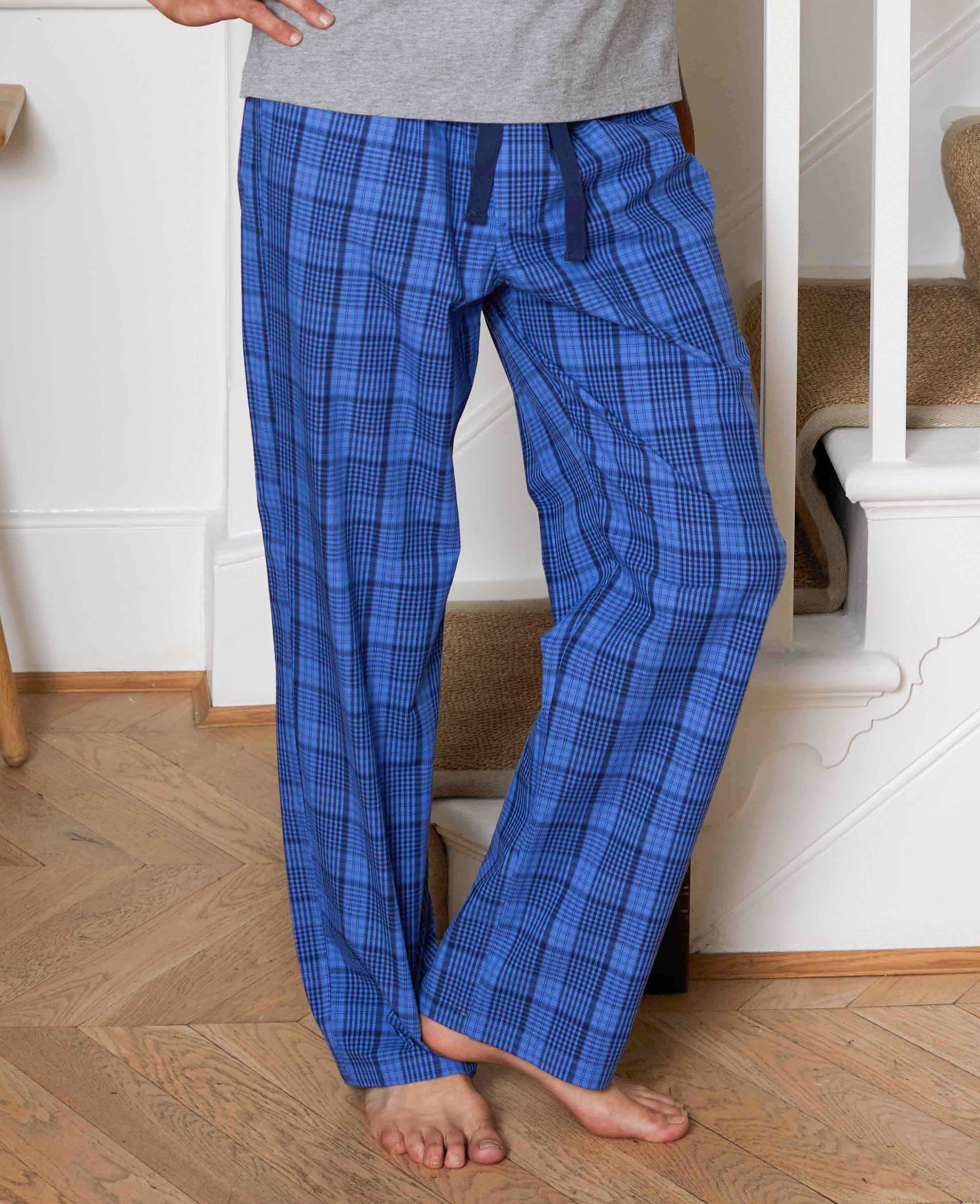 One Click Men's Slim Fit Blue Check Formal Trousers 30 : Amazon.in:  Clothing & Accessories