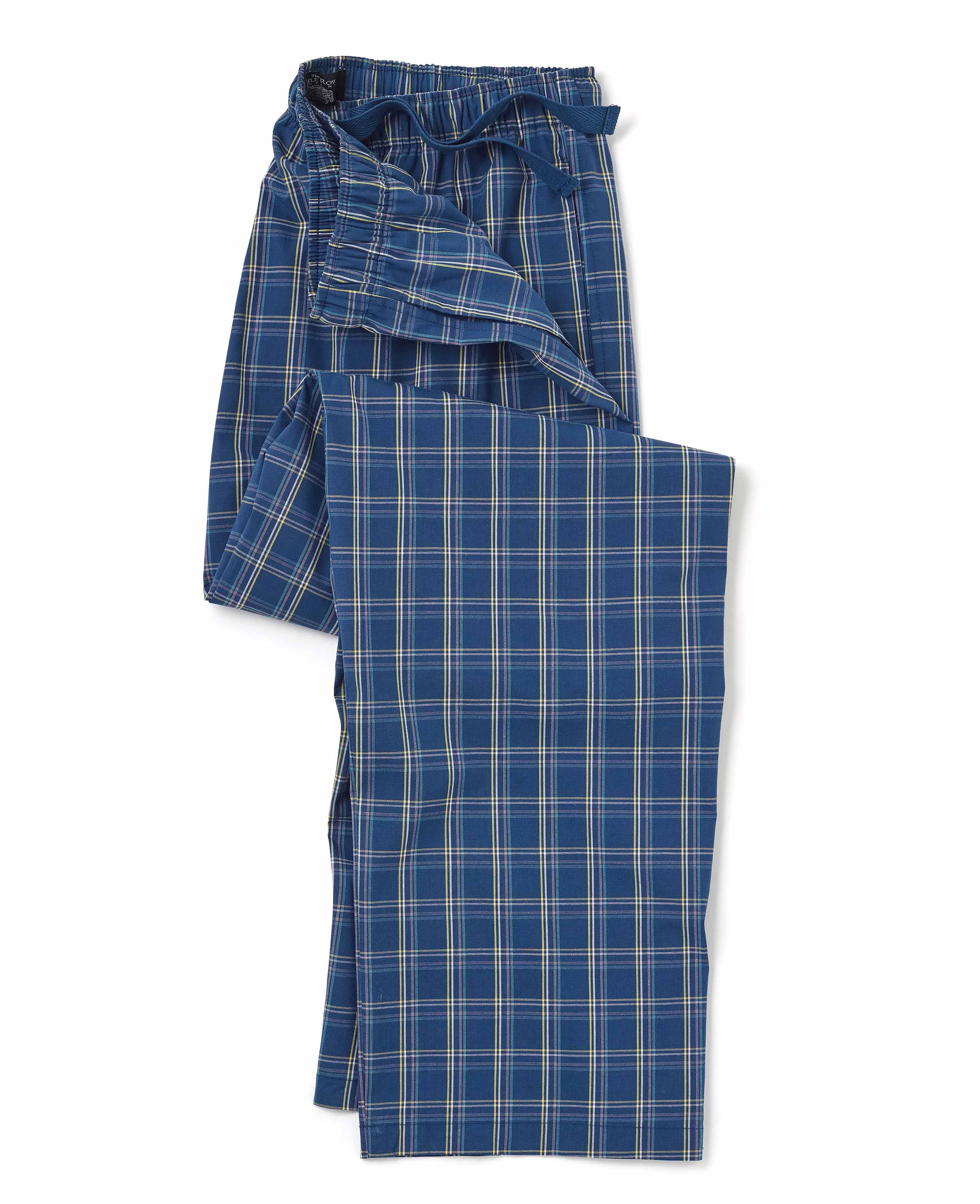 Organic Cotton Pajama Pant Set – Blue Check