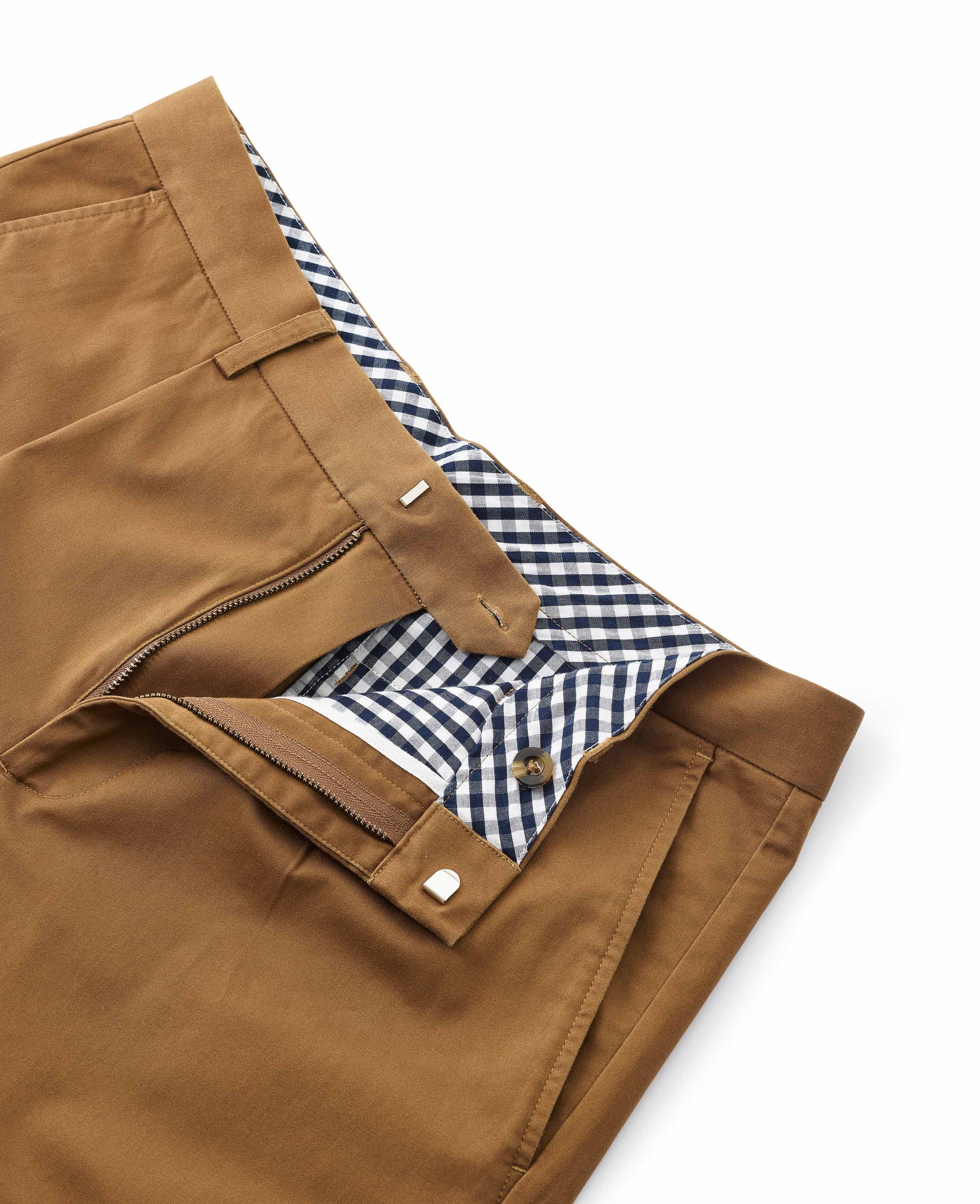 Bleecker Khaki Stretch Cotton Chino - Custom Fit Pants