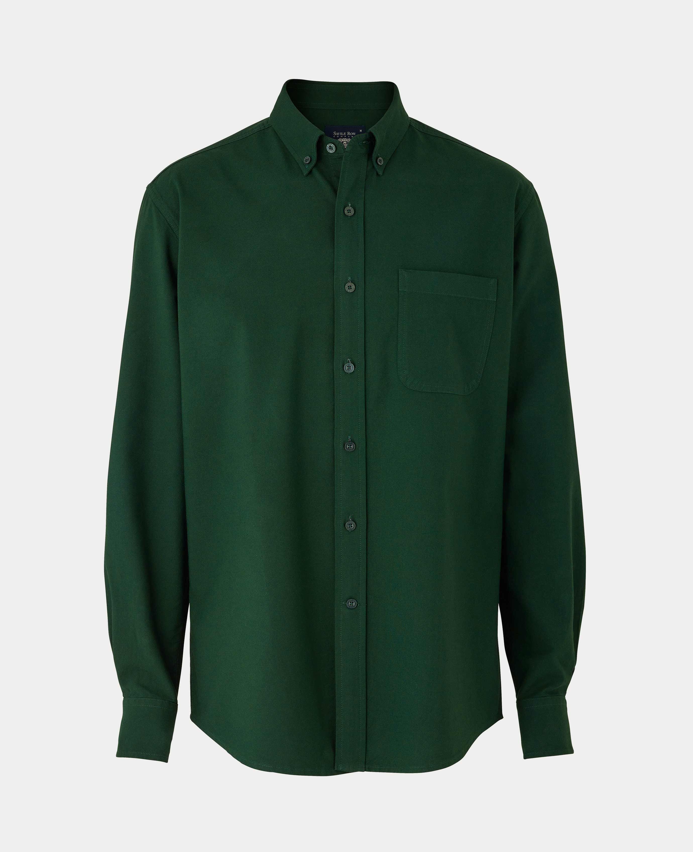 Men's Forest Green Classic Oxford Casual Shirt | Savile Row Co